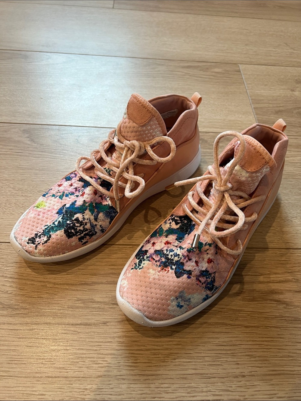 Call It Spring Pink Floral Sneakers